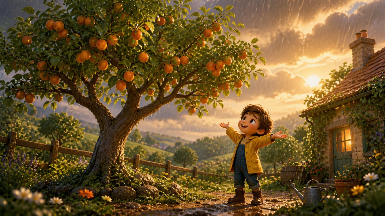 Illustration for The Apricot Tree and the Late Rain