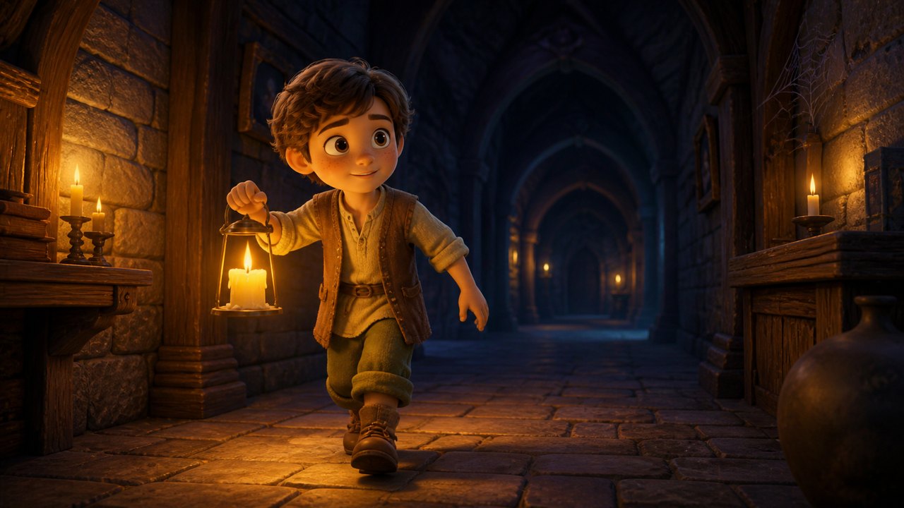 Illustration for The Candlemaker's Son and the Dark Hall