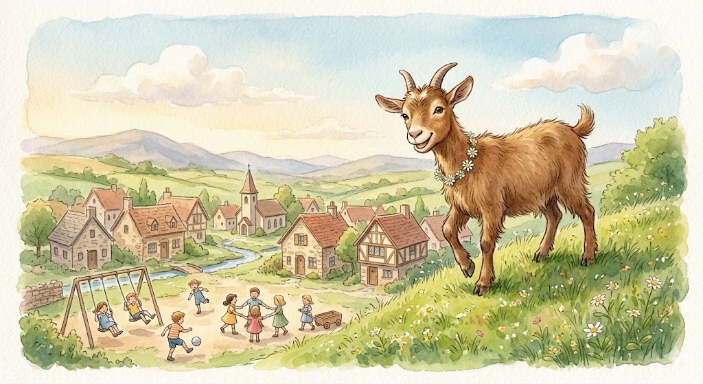 Illustration for The Goat Who Guarded Laughter