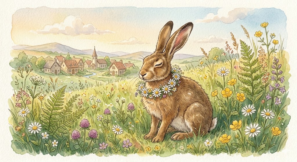 Illustration for The Hare Who Practiced Slowness