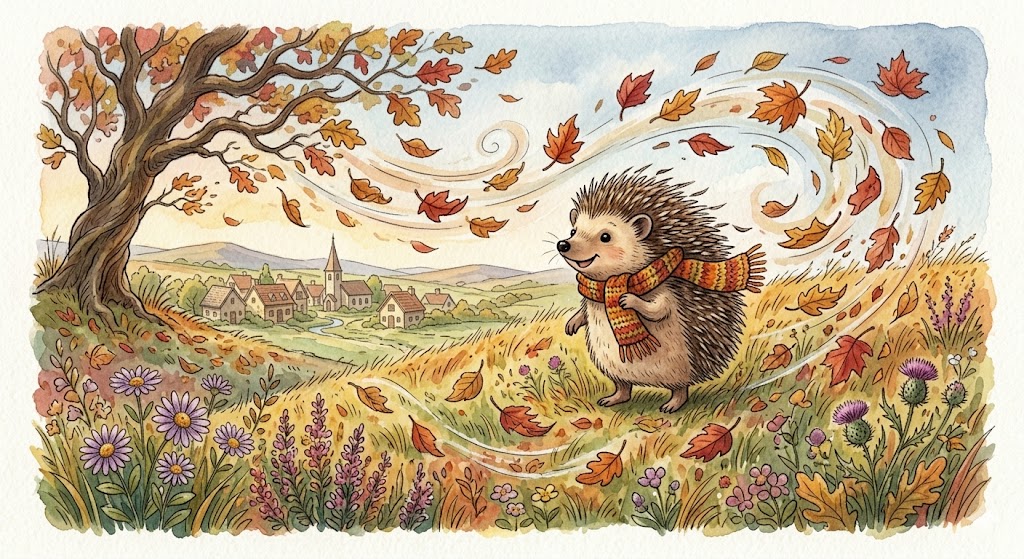 Illustration for The Hedgehog Who Hired the Wind